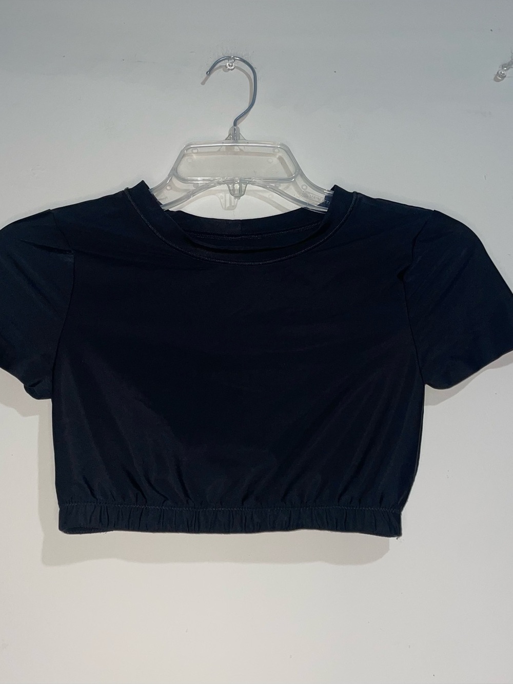 Smoothez By Aerie Black Cropped Baby Tee S Athleisure Simple Clean Girl